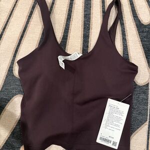 LULULEMON GLOW UP TANK TOP MEDIUM SUPPORT SEQUOIA NWT SIZE 8